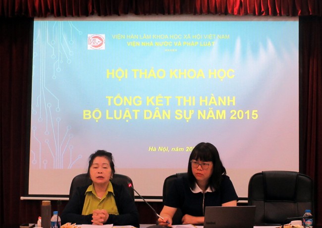 Hội thảo khoa học Đề tài cấp Bộ “Tổng kết thi hành Bộ luật Dân sự năm 2015”