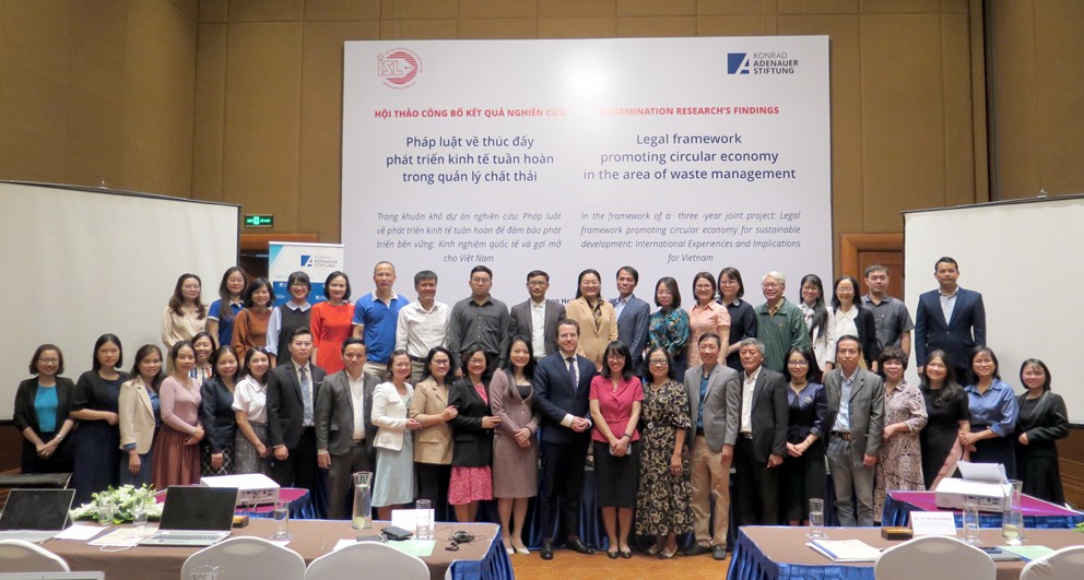 Hội thảo quốc tế “Pháp luật về thúc đẩy phát triển kinh tế tuần hoàn trong quản lý chất thải: Kinh nghiệm quốc tế và gợi mở cho Việt Nam”